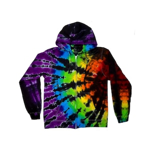 Tie Dye Zip Hoodie - Etsy