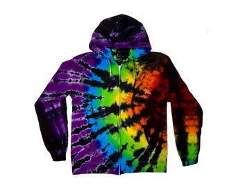 The Prism Tie Dye Zipper Hoodie