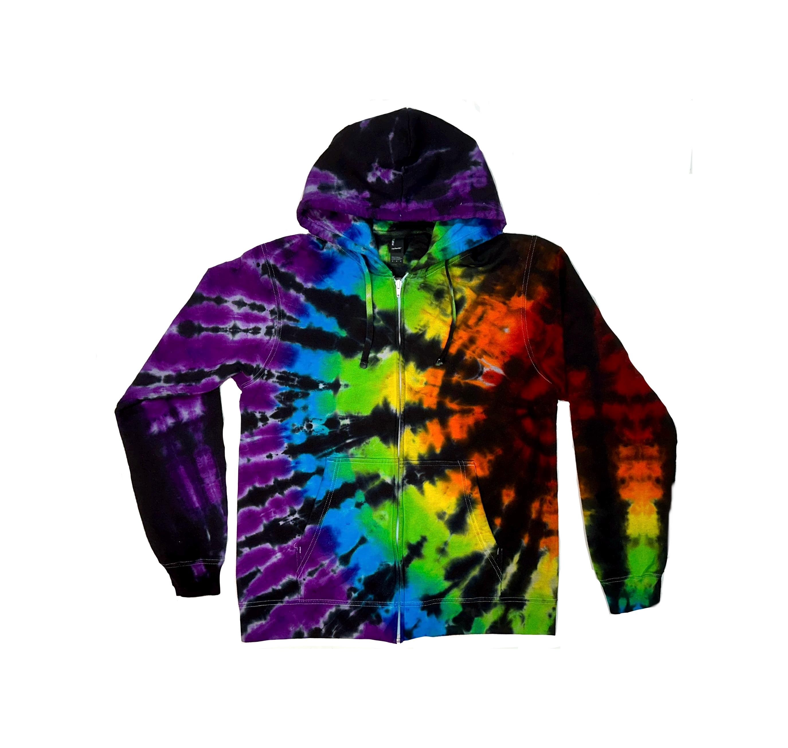 Tie Dye Zip Hoodie - Etsy