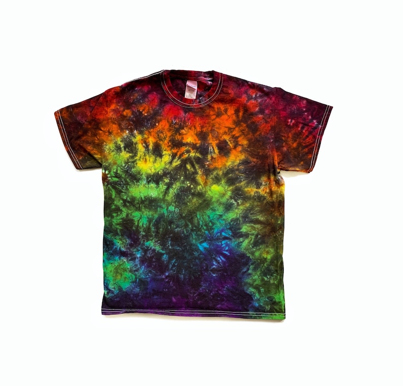 The Rainbow Leopard Tie Dye T Shirt Short Sleeve & Long Sleeve image 1