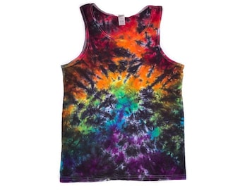 The Rainbow Leopard Unisex Tie Dye Tank Top