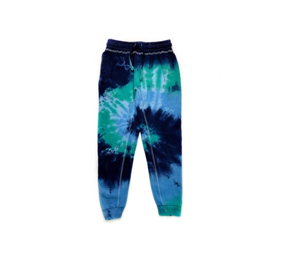Teal tie dye sweatpants sale