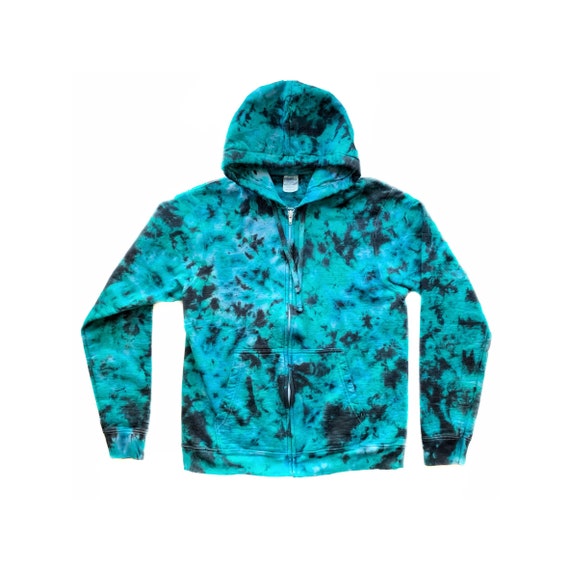 The Mint Chip Tie Dye Zipper Hoodie