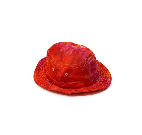 Red Tie-Dye Bucket Hat Luna Bucket Hat | Lava Tie Dye - Paneros Clothing main image 3