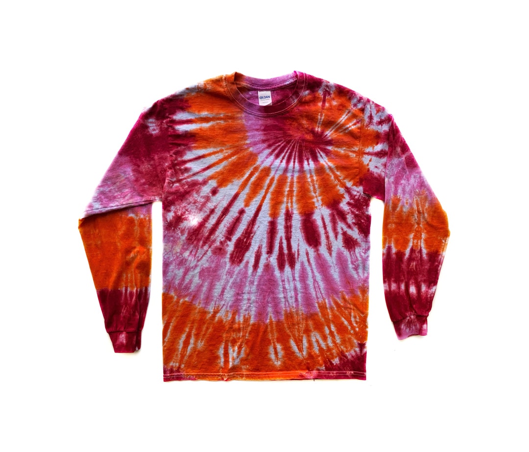 The Tropical Sunset Long Sleeve Tie Dye Shirt - Etsy