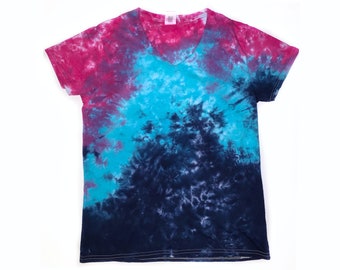 Die 90er Jahre Genannt Damen V-Neck Tie Dye Kurzarm
