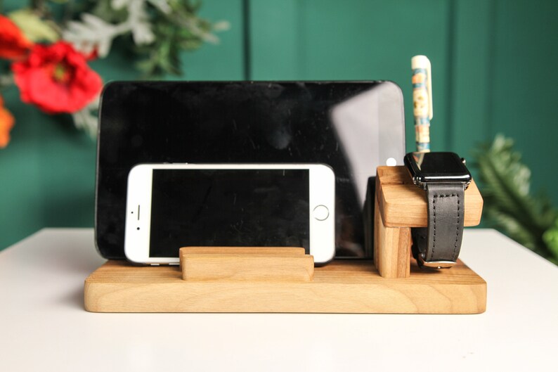 Phone Docking Station For Men Office Desk Accessories Mens Etsy