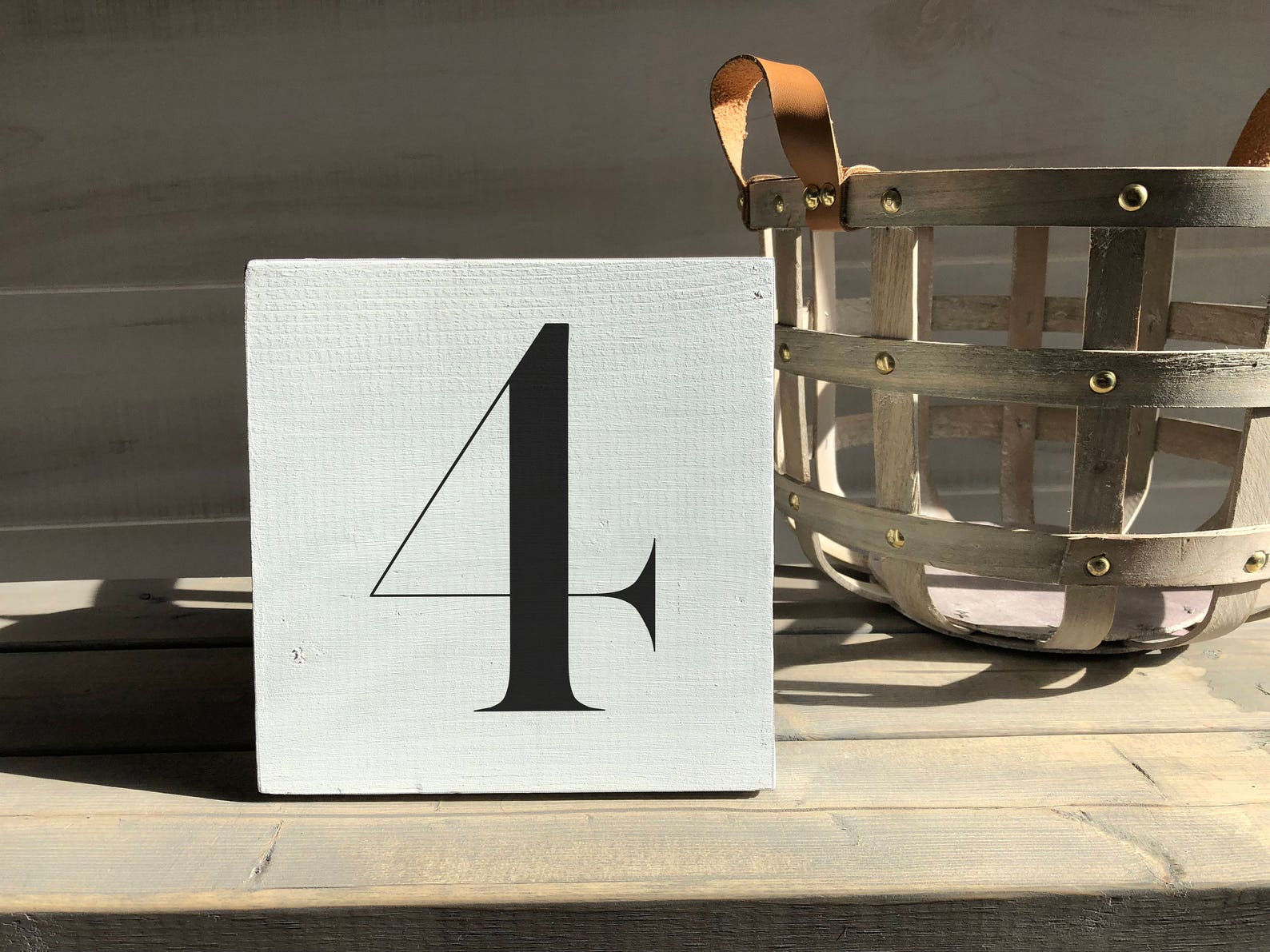 Farmhouse Sign-wood Sign-number Sign-family Sign-shabby Sign-number 4 ...