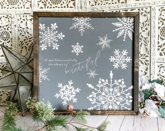 Winter Silence Wood Sign | Farmhouse Christmas Sign | Christmas Decor | Christmas Sign | Holiday Decor | Farmhouse Decor | Winter Sign