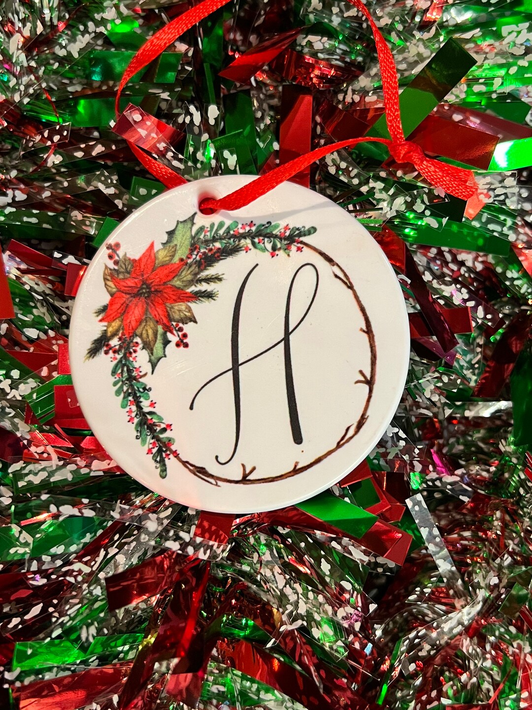 Initial Ornament 2.75 Inch Christmas Ornament Christmas Etsy