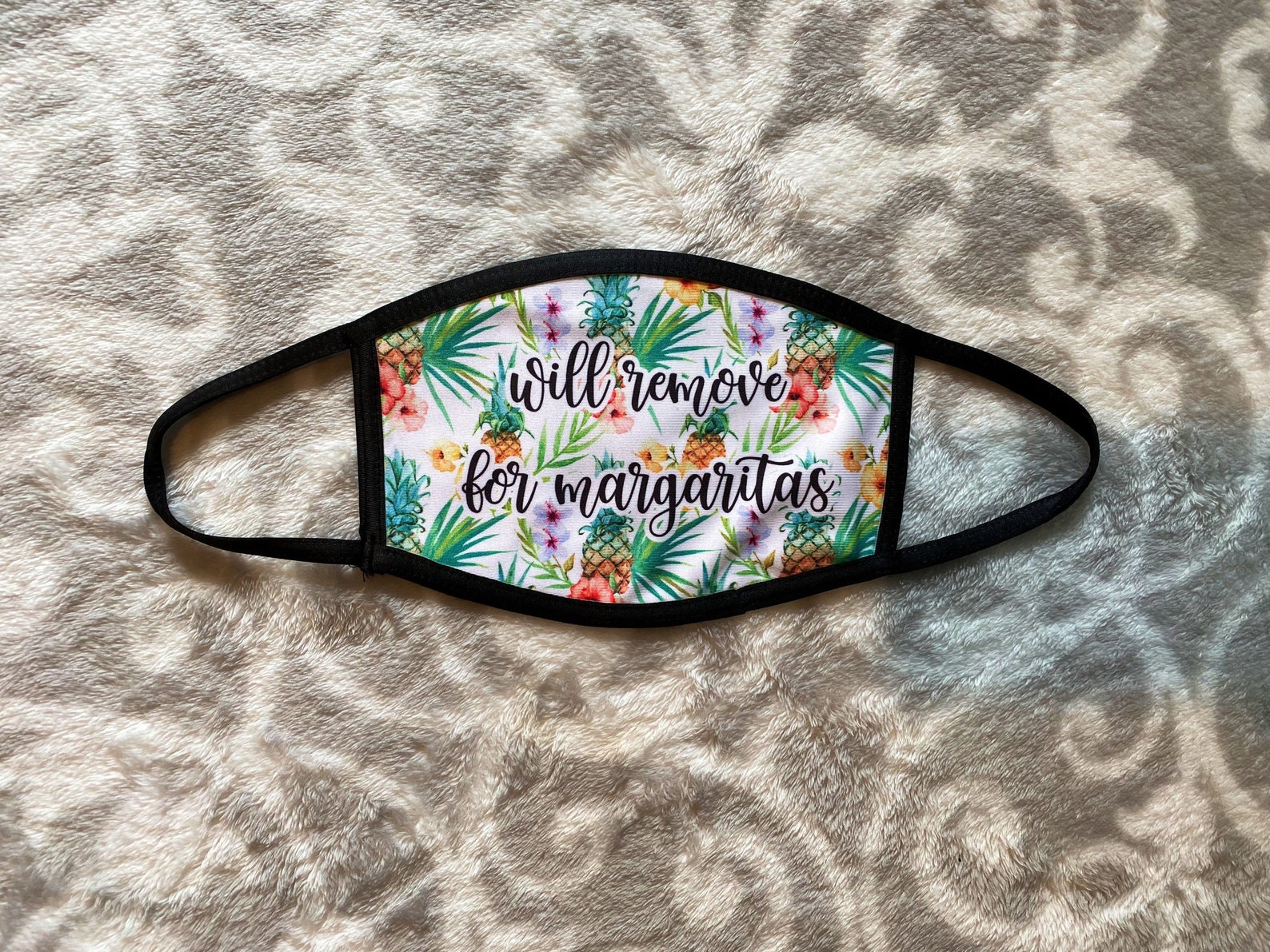 Tropical Face Masks Will remove for Margaritas Etsy