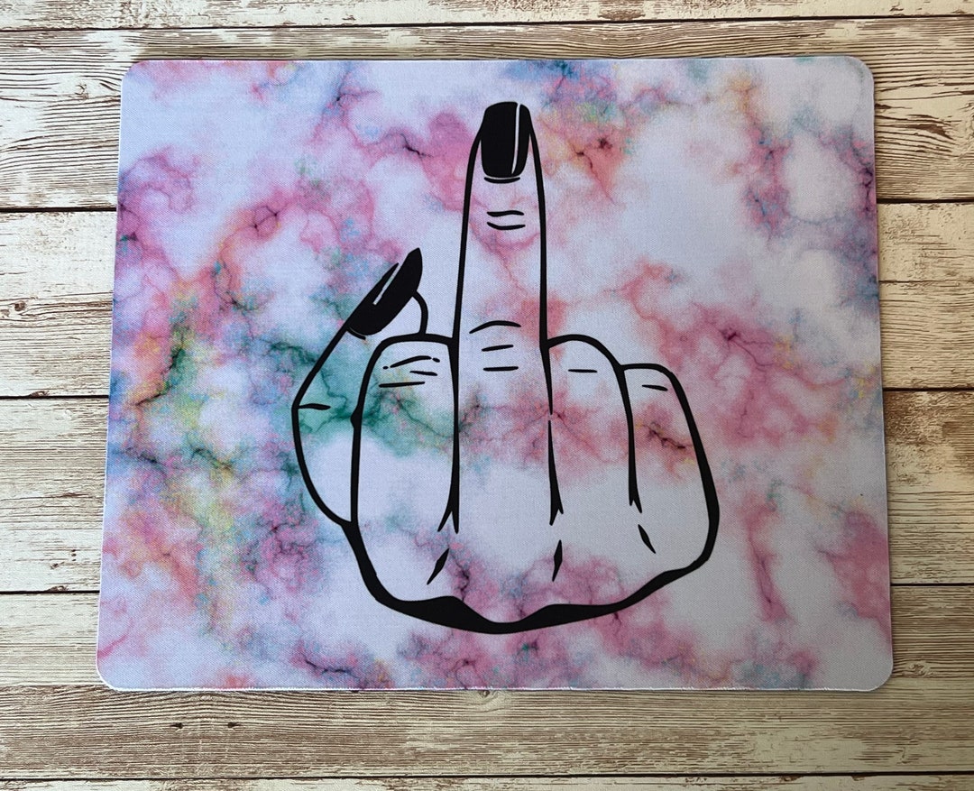 Middle Finger Mouse Pad, Office Decor for People Who Curse, Boss Babe