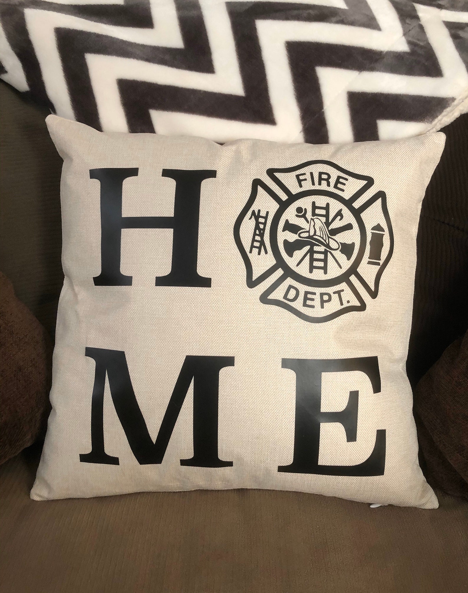 Fireman Home Throw Pillow Fire Maltese Cross Firefighter Etsy Sweden