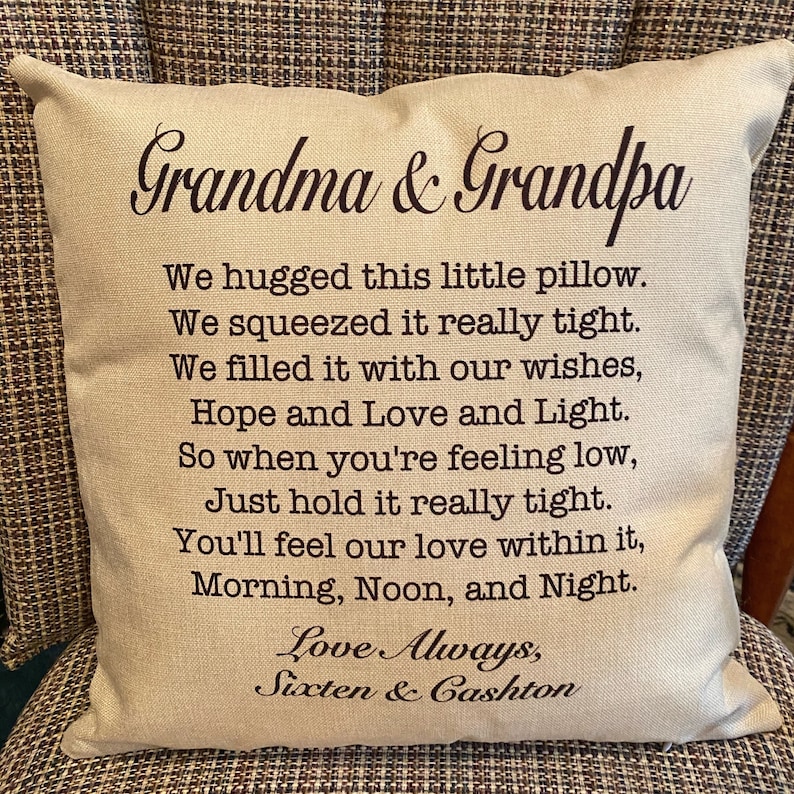Grandma Pillow Personalized Gift for Grandma We Hugged This Etsy