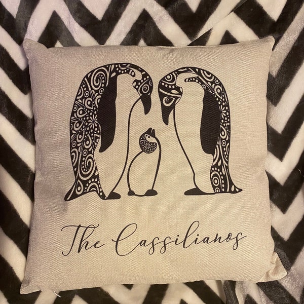Penguin Pillow Etsy