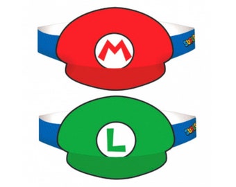 Mario and Luigi Party Hat- PACK OF 8