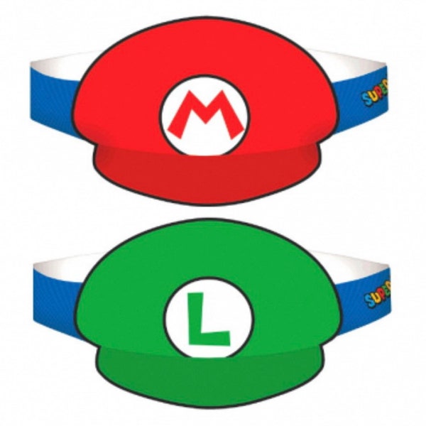 Mario and Luigi Party Hat- PACK OF 8