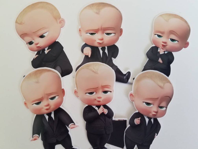 Set of 24 Boss Baby Cupcake Toppers Boss Baby Cake Toppers