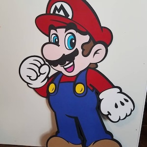 Figura de Super Mario Brothers de 2 pies, figura de Mario, accesorios para fotos de Mario, decoración de Super Mario para interiores o exteriores.