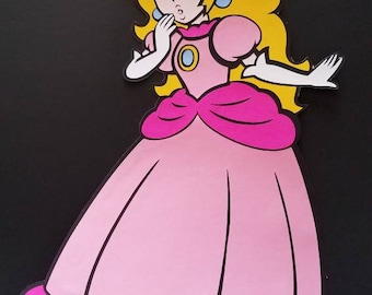 12-15 cali Peach Standee, Super Mario Birthday Theme, Mario Bros Photo Props