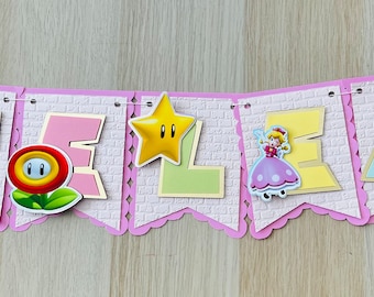 Custom Name Banner, Pink Party Bunting, Personalized Color