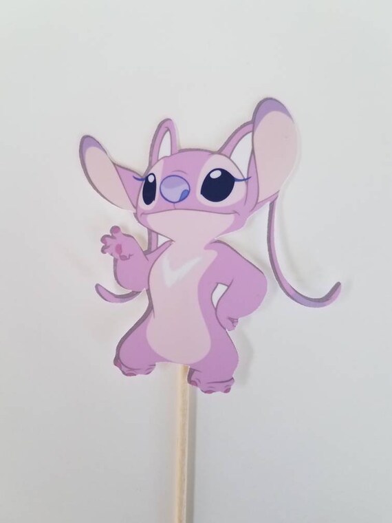 Set Of 24 Angel Cupcake Toppers Lilo And Stitch Toppers Etsy