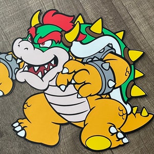 12|15 inches Bowser Standee, Large Bowser, Super Mario Brothers Theme Party, Mario and Luigi Character Die Cuts, STAND AVAILABLE