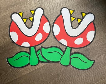 12|15 inches Piranha Plant, Mario Cutouts, Mario Theme Party, STAND is Available