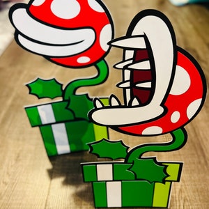 24inches|2 Feet Piranha Plant Party Decoration, Mario Theme Party, Stand Available