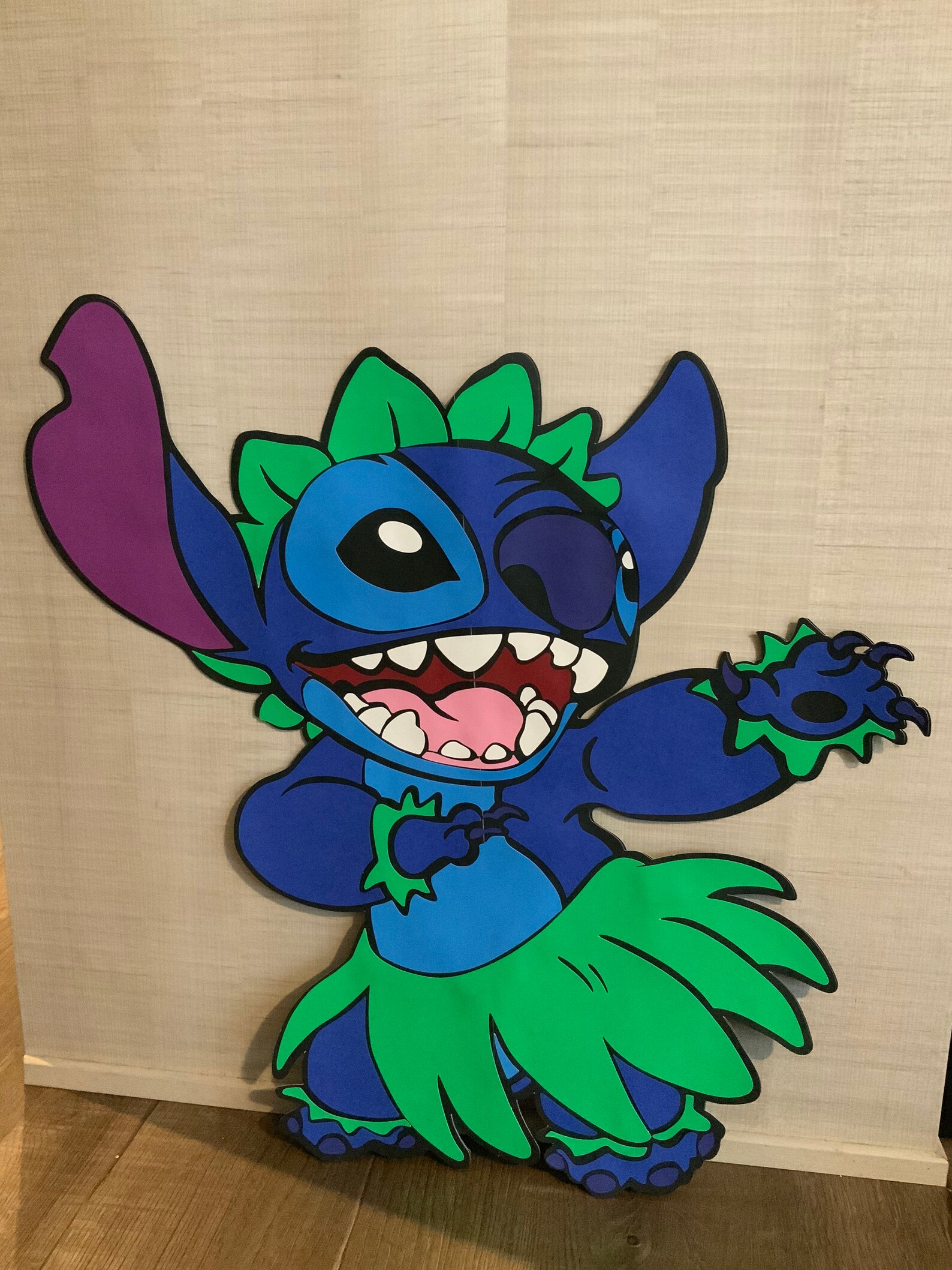 Stitch Standee Stitch Luau Standee, Aloha Theme Party Decor (12-15 Inches) - Etsy