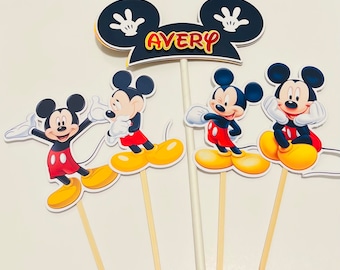 Personalized Mouse Cake Toppers, Birthday Party Decor