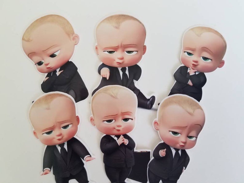 Set of 24 Boss Baby Cupcake Toppers Boss Baby Cake Toppers