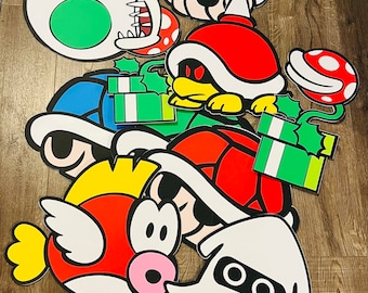 15 Inch Mario Backdrop Decorations, Cheep-Cheep, Blooper