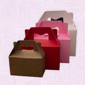 Set of Gable Boxes, Treat Boxes, Birthday Favor Boxes, Baby Shower Boxes, XS TO XL Size