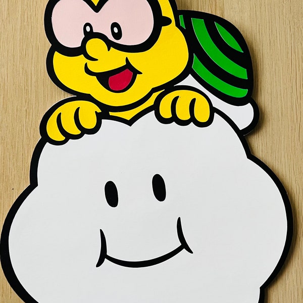 12|15 tum Lakitu-bakgrundsdekorationer, paddor, utklippta bilder