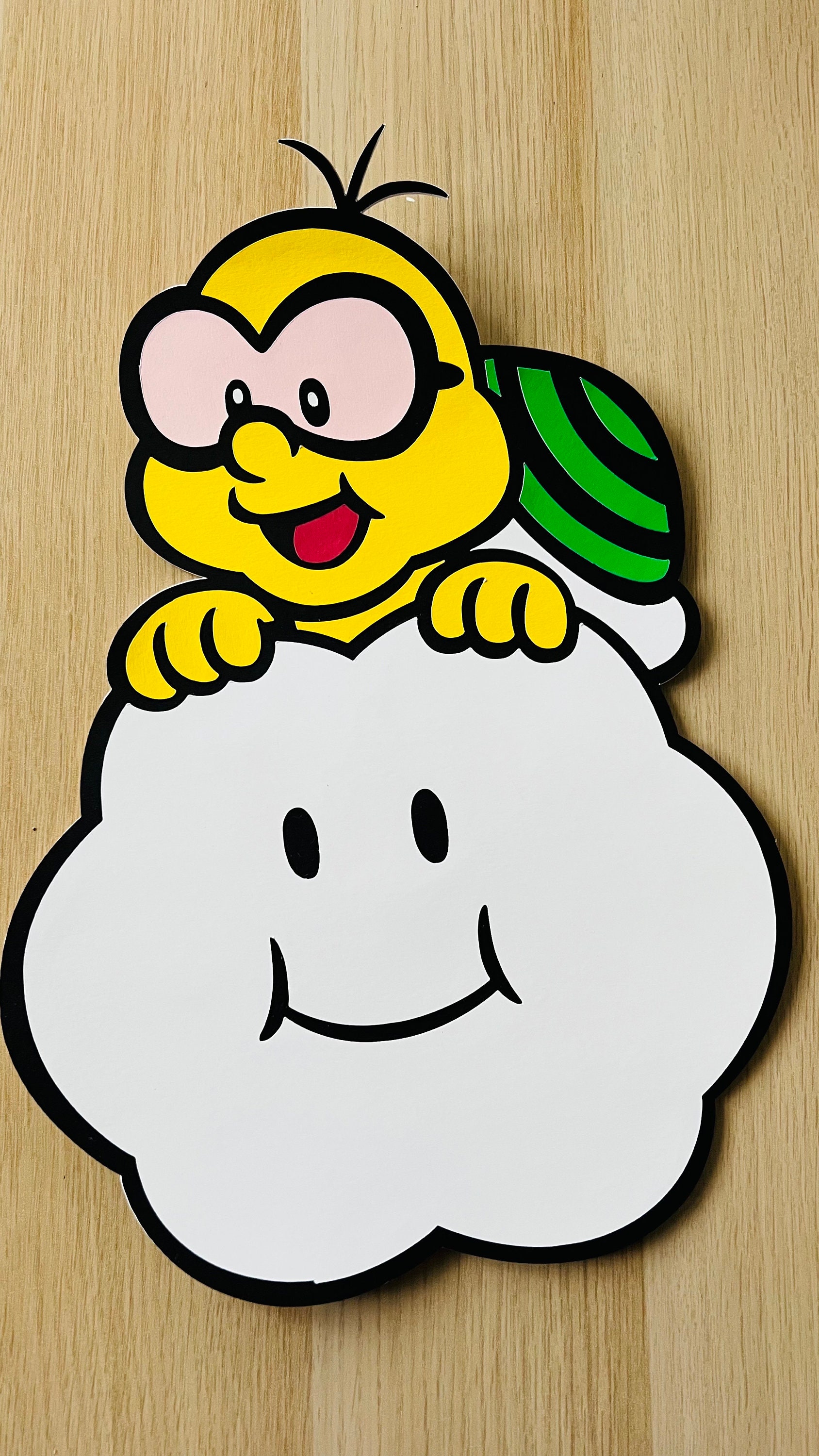 12|15 inches Lakitu Backdrop Decorations, Toads Cutouts