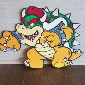 2 pies Bowser Standee, personajes de Mario Bros, Mario y Bowser Die Cuts