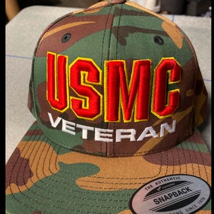 US Marine Corps Veteran 3D puff embroidery file