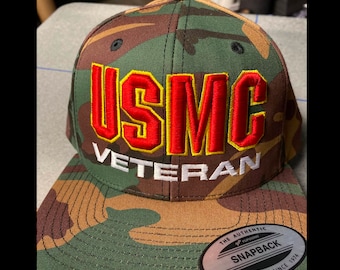 US Marine Corps Veteran 3D puff embroidery file