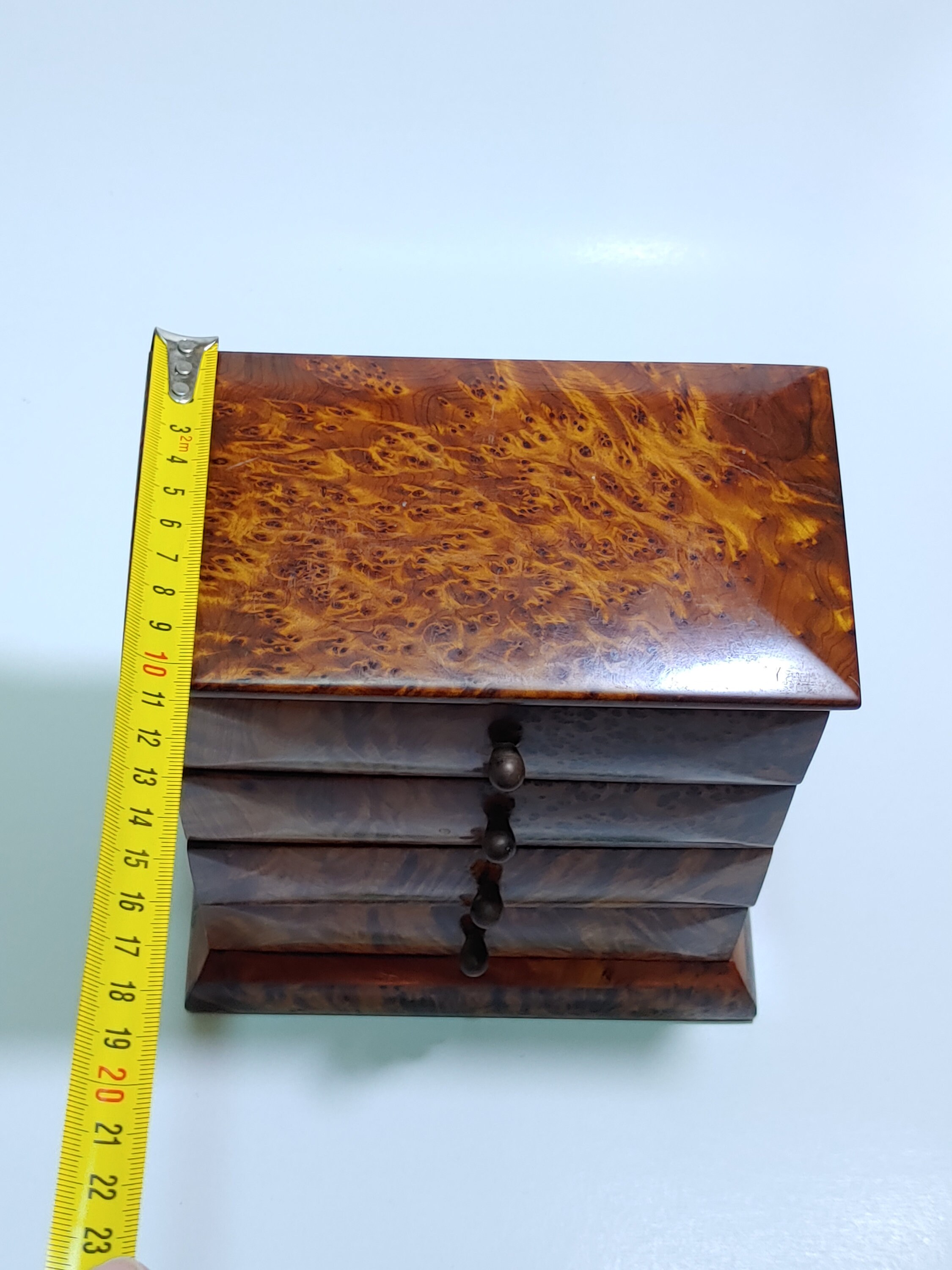 Perfecto organizador de joyería tallada a mano de madera caja | Etsy