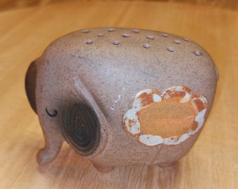 Japanese Redware Elephant Potpourri Holder/Incense Holder