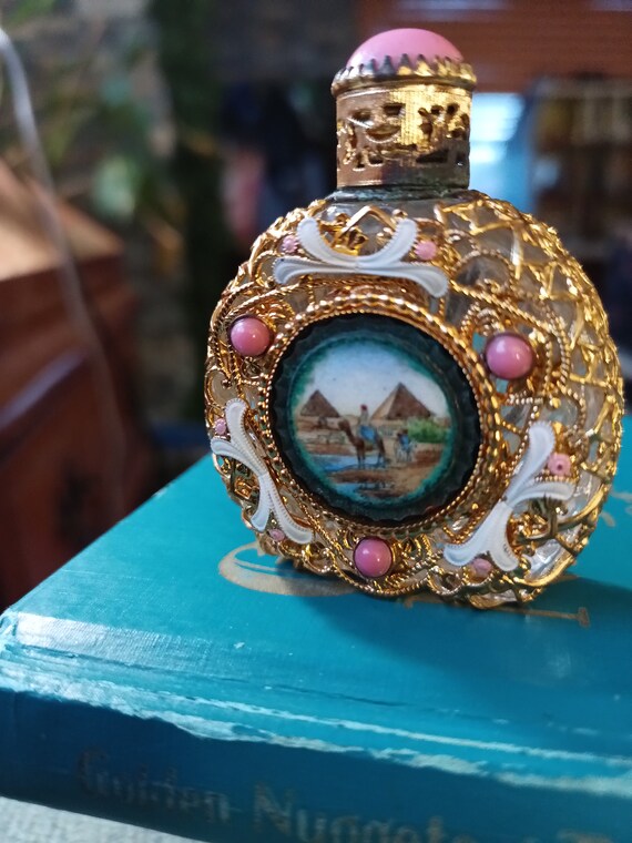 Egyptian Pyramid Perfume Bottle Gem