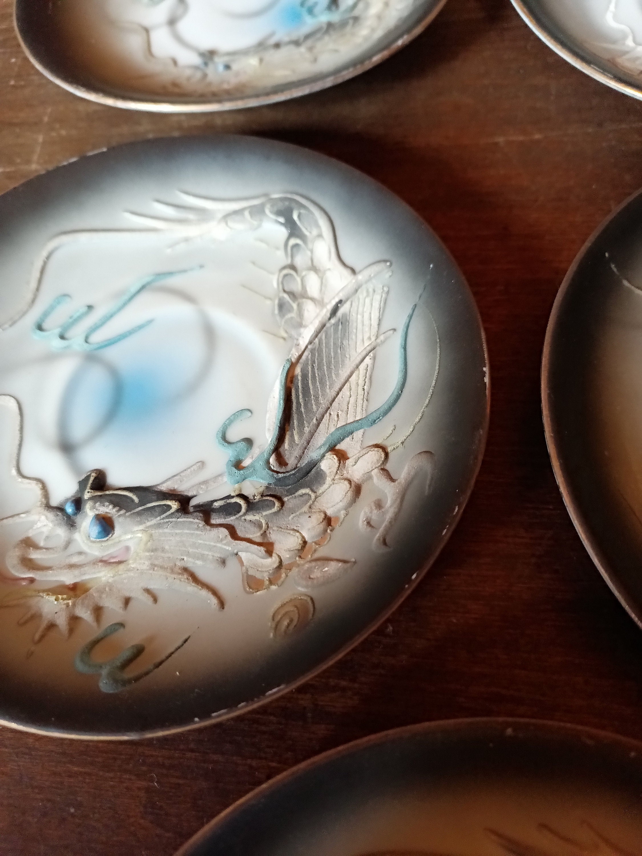 Vintage Japanese Dragonware Tea Set Etsy