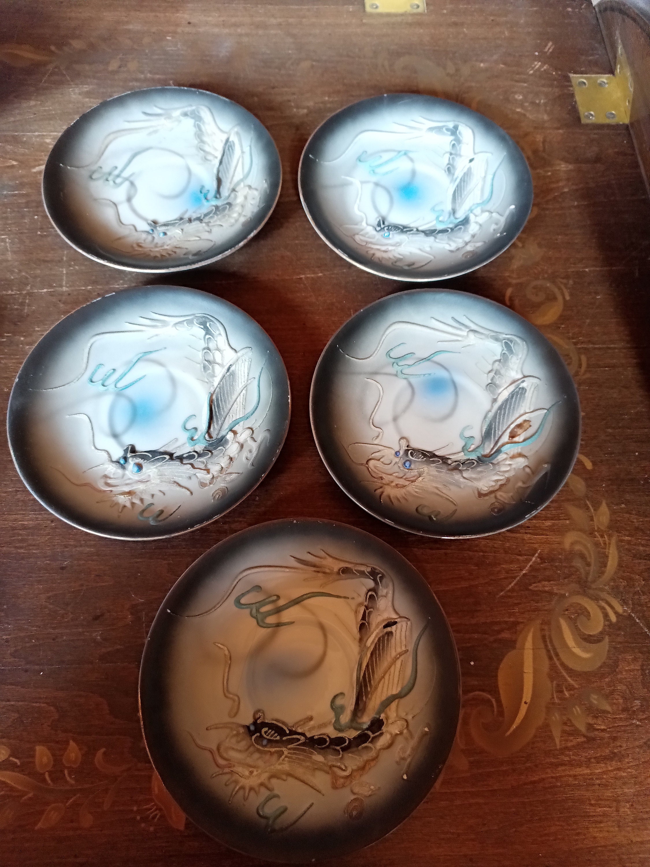 Vintage Japanese Dragonware Tea Set Etsy