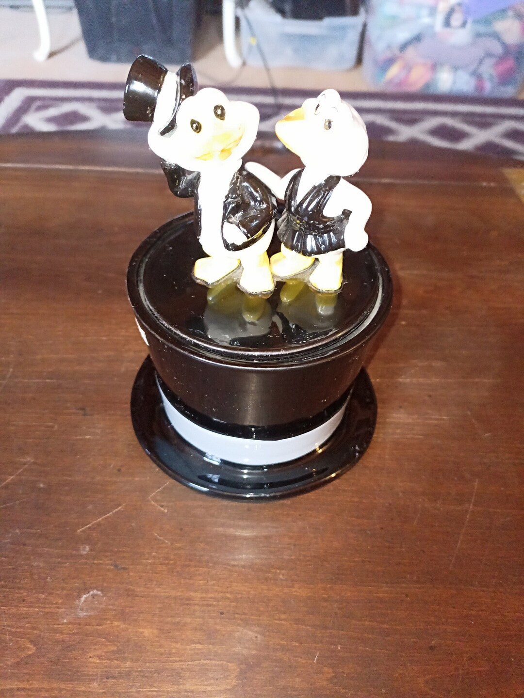 Rare Dressed up Ducks on Spinning Top Hat Musical Figurine Etsy