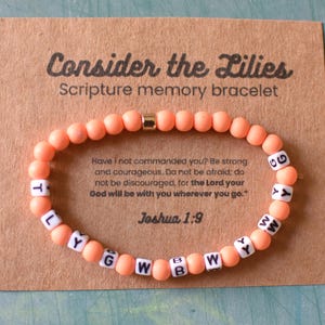 Pulsera de memoria bíblica de Josué 1:9