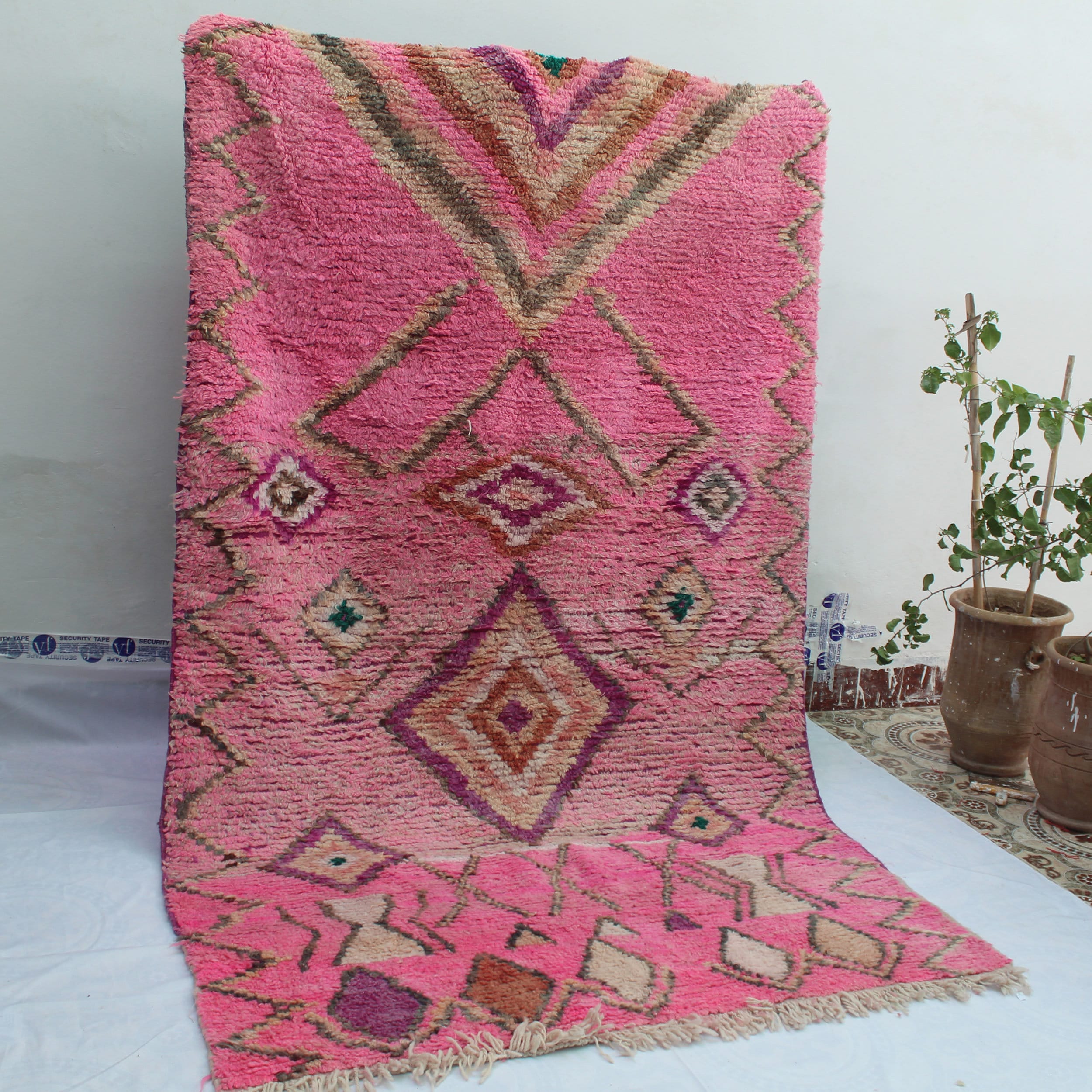 Vintage Moroccan Rug Boujad Rug 5x8 Pink Boujaad Rug 5x8 Etsy