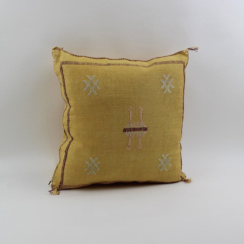 handwoven boho moroccan pillows sabra berber cushions tribal pillow case L45 20x20 Moroccan cactus silk pillow cover