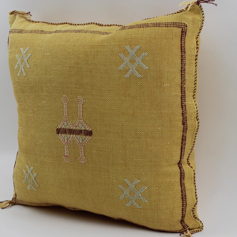 handwoven boho moroccan pillows sabra berber cushions tribal pillow case L45 20x20 Moroccan cactus silk pillow cover