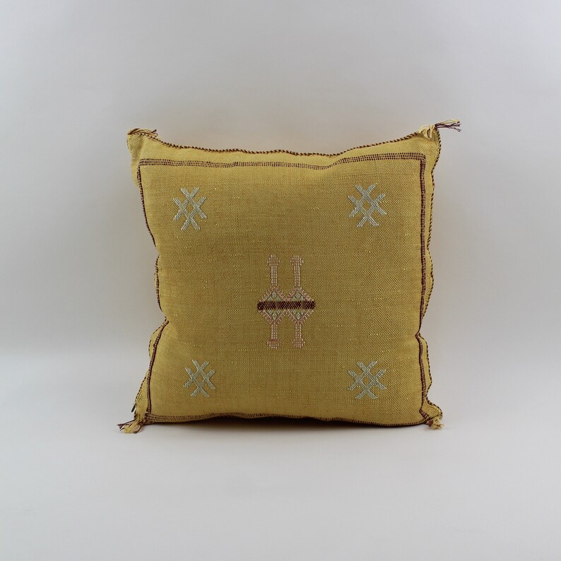 handwoven boho moroccan pillows sabra berber cushions tribal pillow case L45 20x20 Moroccan cactus silk pillow cover